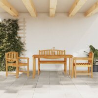 vidaXL 4-tlg. Garten-Essgruppe Massivholz Teak