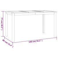 vidaXL 5-tlg. Garten-Essgruppe Massivholz Teak