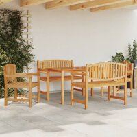 vidaXL 5-tlg. Garten-Essgruppe Massivholz Teak