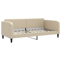 vidaXL Tagesbett Creme 90x200 cm Stoff