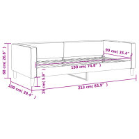 vidaXL Tagesbett Dunkelgrau 90x190 cm Stoff