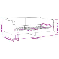 vidaXL Tagesbett Taupe 100x200 cm Stoff