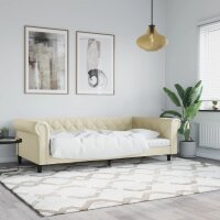 vidaXL Tagesbett Creme 100x200 cm Kunstleder