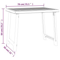 vidaXL Campingtisch Gr&uuml;n 79x56x64 cm PP Holzoptik