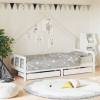 vidaXL Kinderbett mit Schubladen Weiß 90x200 cm...