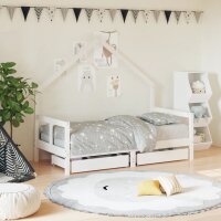 vidaXL Kinderbett mit Schubladen Weiß 80x160 cm...