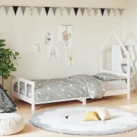 vidaXL Kinderbett Weiß 90x190 cm Massivholz Kiefer