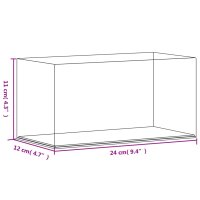 vidaXL Vitrine Transparent 24x12x11 cm Acryl