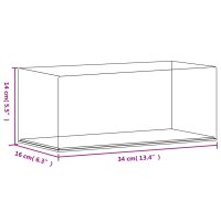 vidaXL Vitrine Transparent 34x16x14 cm Acryl