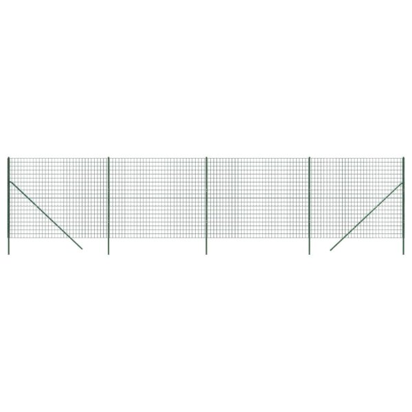 vidaXL Maschendrahtzaun Gr&uuml;n 1,8x10 m Verzinkter Stahl