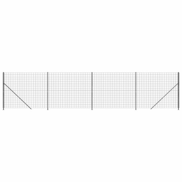 vidaXL Maschendrahtzaun mit Bodenflansch Anthrazit 2,2x10 m