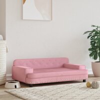 vidaXL Hundebett Rosa 90x53x30 cm Samt