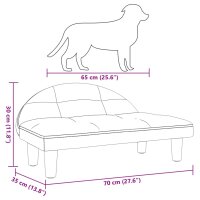 vidaXL Hundebett Hellgrau 70x52x30 cm Stoff