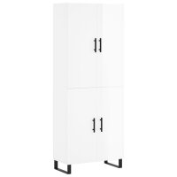 vidaXL Highboard Hochglanz-Wei&szlig; 69,5x34x180 cm Holzwerkstoff