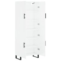 vidaXL Highboard Hochglanz-Wei&szlig; 69,5x34x180 cm Holzwerkstoff