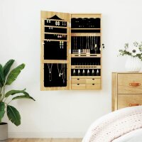 vidaXL Schmuckschrank mit Spiegel Wandmontage 37,5x10x90 cm