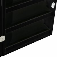 vidaXL Spiegel-Schmuckschrank mit LED-Beleuchtung Wandmontage Schwarz