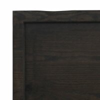 vidaXL Tischplatte 100x50x4 cm Massivholz Eiche Behandelt Baumkante