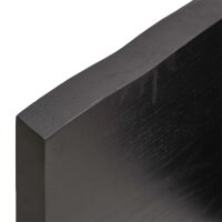 vidaXL Tischplatte 100x40x4 cm Massivholz Eiche Behandelt Baumkante