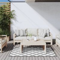 vidaXL Outdoor-Teppich Grau und Weiß 80x150 cm...