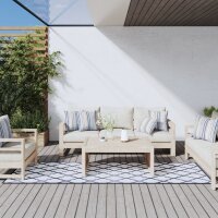 vidaXL Outdoor-Teppich Marineblau Weiß 80x250 cm Beidseitig Nutzbar