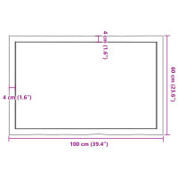 vidaXL Tischplatte 100x60x4 cm Massivholz Eiche Behandelt Baumkante