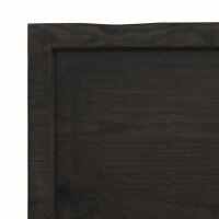 vidaXL Tischplatte 100x60x4 cm Massivholz Eiche Behandelt Baumkante