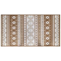 vidaXL Outdoor-Teppich Braun und Weiß 100x200 cm Beidseitig Nutzbar