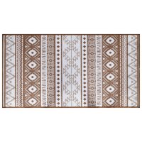 vidaXL Outdoor-Teppich Braun und Weiß 80x150 cm Beidseitig Nutzbar