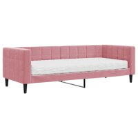 vidaXL Tagesbett mit Matratze Rosa 80x200 cm Samt