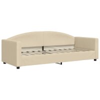 vidaXL Tagesbett mit Matratze Creme 80x200 cm Stoff