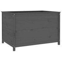 vidaXL Hochbeet Grau 119,5x82,5x78 cm Massivholz Kiefer