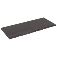 vidaXL Waschtischplatte Dunkelgrau 120x50x4 cm Massivholz Behandelt