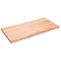 vidaXL Waschtischplatte Hellbraun 120x60x4 cm Massivholz Behandelt