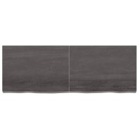 vidaXL Waschtischplatte Dunkelgrau 140x50x6 cm Massivholz Behandelt