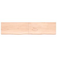 vidaXL Waschtischplatte 220x50x6 cm Massivholz Unbehandelt