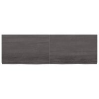 vidaXL Waschtischplatte Dunkelgrau 160x50x6 cm Massivholz Behandelt