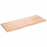 vidaXL Waschtischplatte Hellbraun 160x60x4 cm Massivholz Behandelt