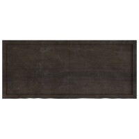 vidaXL Waschtischplatte Dunkelgrau 140x60x6 cm Massivholz Behandelt