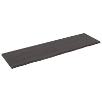 vidaXL Waschtischplatte Dunkelgrau 220x60x4 cm Massivholz Behandelt