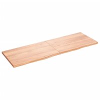 vidaXL Waschtischplatte Hellbraun 180x60x4 cm Massivholz Behandelt