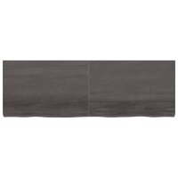 vidaXL Waschtischplatte Dunkelgrau 180x60x6 cm Massivholz Behandelt