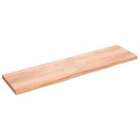 vidaXL Waschtischplatte Hellbraun 200x50x6 cm Massivholz Behandelt