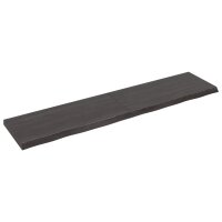 vidaXL Waschtischplatte Dunkelgrau 220x50x6 cm Massivholz Behandelt