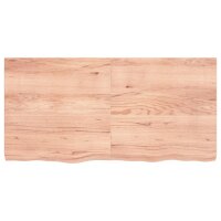 vidaXL Waschtischplatte Hellbraun 120x60x6 cm Massivholz Behandelt