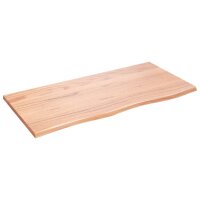 vidaXL Waschtischplatte Hellbraun 100x50x2 cm Massivholz Behandelt