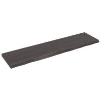 vidaXL Waschtischplatte Dunkelgrau 200x50x6 cm Massivholz Behandelt