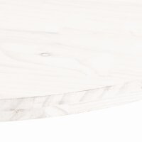 vidaXL Tischplatte Wei&szlig; 100x50x2,5 cm Massivholz Kiefer Oval