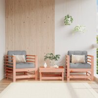 vidaXL Gartenstühle mit Kissen 2 Stk. Massivholz...
