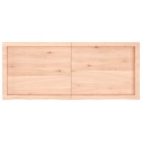 vidaXL Tischplatte 120x50x4 cm Massivholz Eiche Unbehandelt